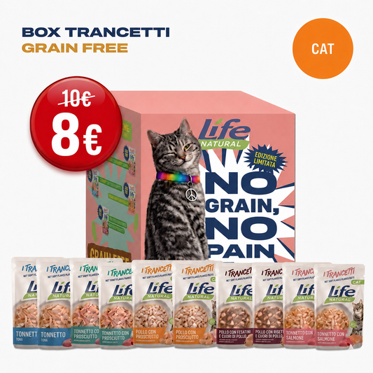 BOX TRANCETTI GRAIN FREE - 10 BUSTE DA 55 GRAMMI